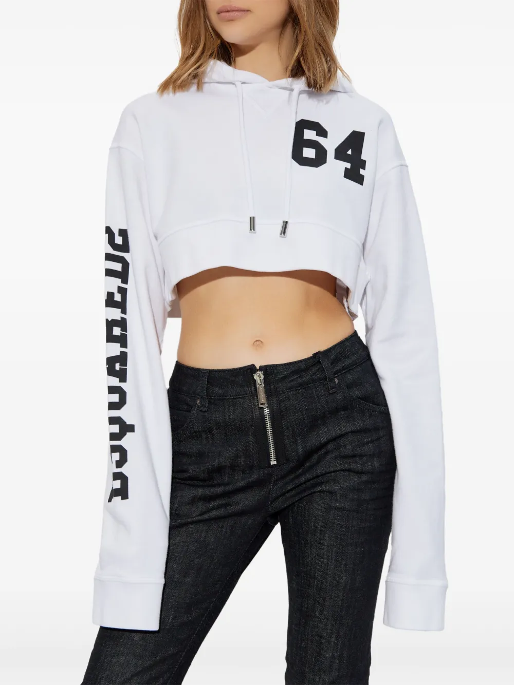 Shop Dsquared2 Logo-print Hoodie In White