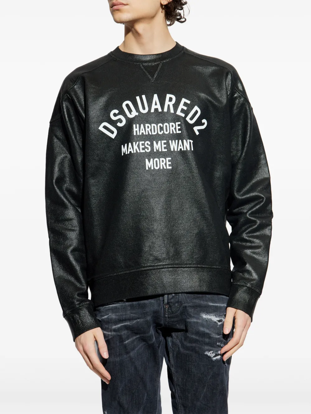 DSQUARED2 logo-print sweatshirt - Zwart