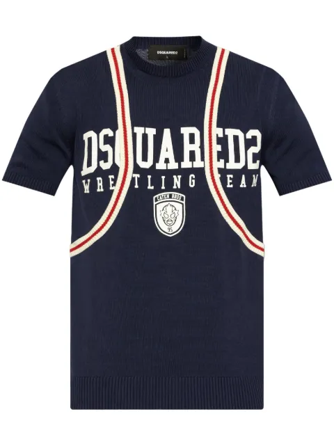 DSQUARED2 playera con logo estampado