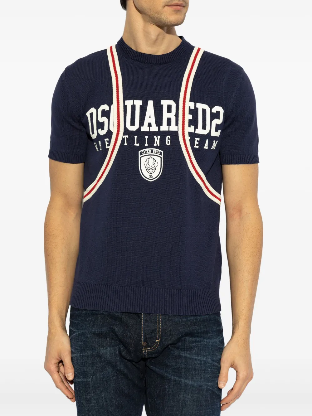 DSQUARED2 T-shirt met logoprint Blauw
