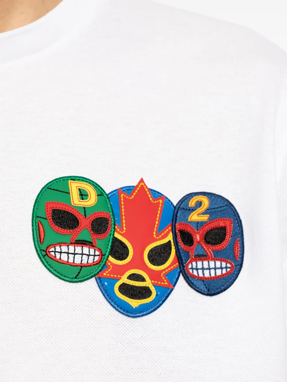 DSQUARED2 T-shirt met patch-applicatie Wit