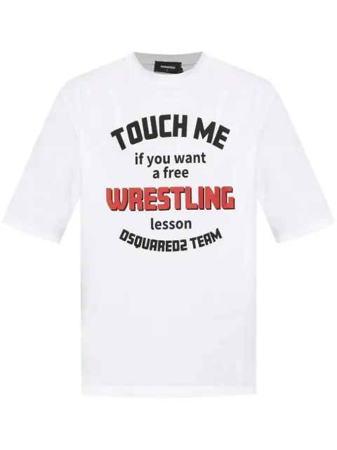 DSQUARED2 slogan-print cotton T-shirt 