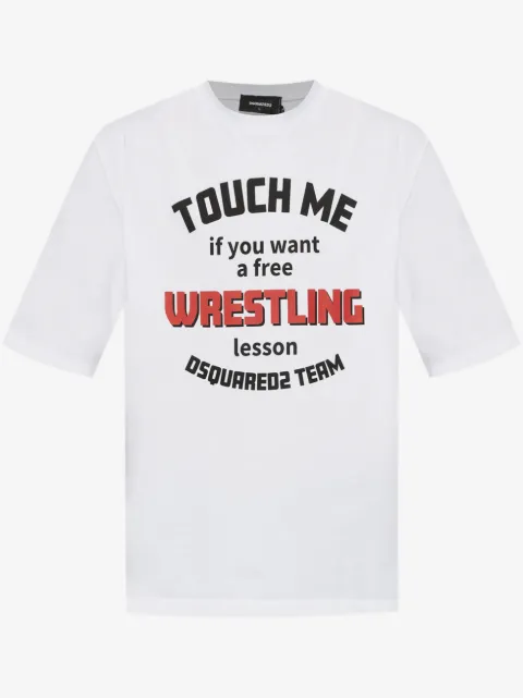 DSQUARED2 slogan-print cotton T-shirt