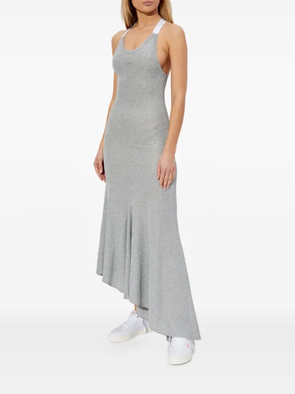 Off-White ribbed-knit Midi Dress Grey FARFETCH PH