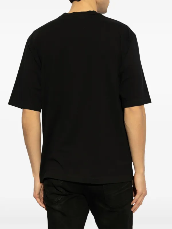 Dsquared2 リホンティテルレスフラ D8R2759000 340 DSQUARED2 logo-print T-shirt | Black | FARFETCH GE
