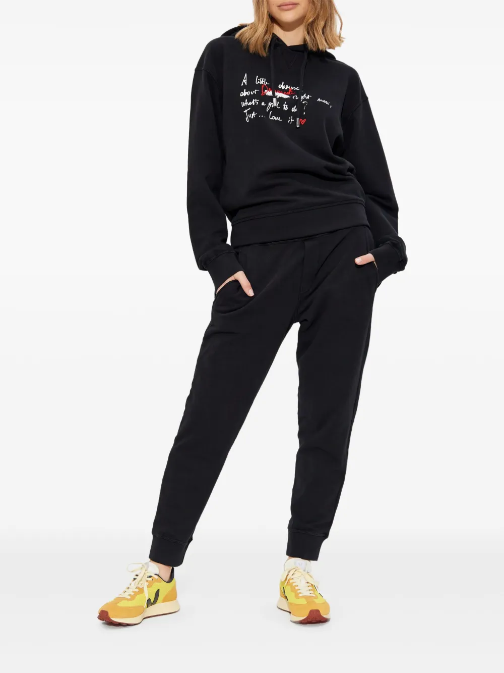 DSQUARED2 logo-print hoodie - Zwart