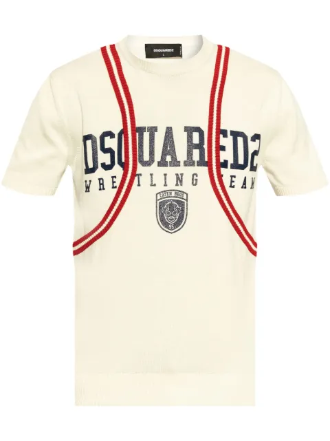 DSQUARED2 playera con logo estampado