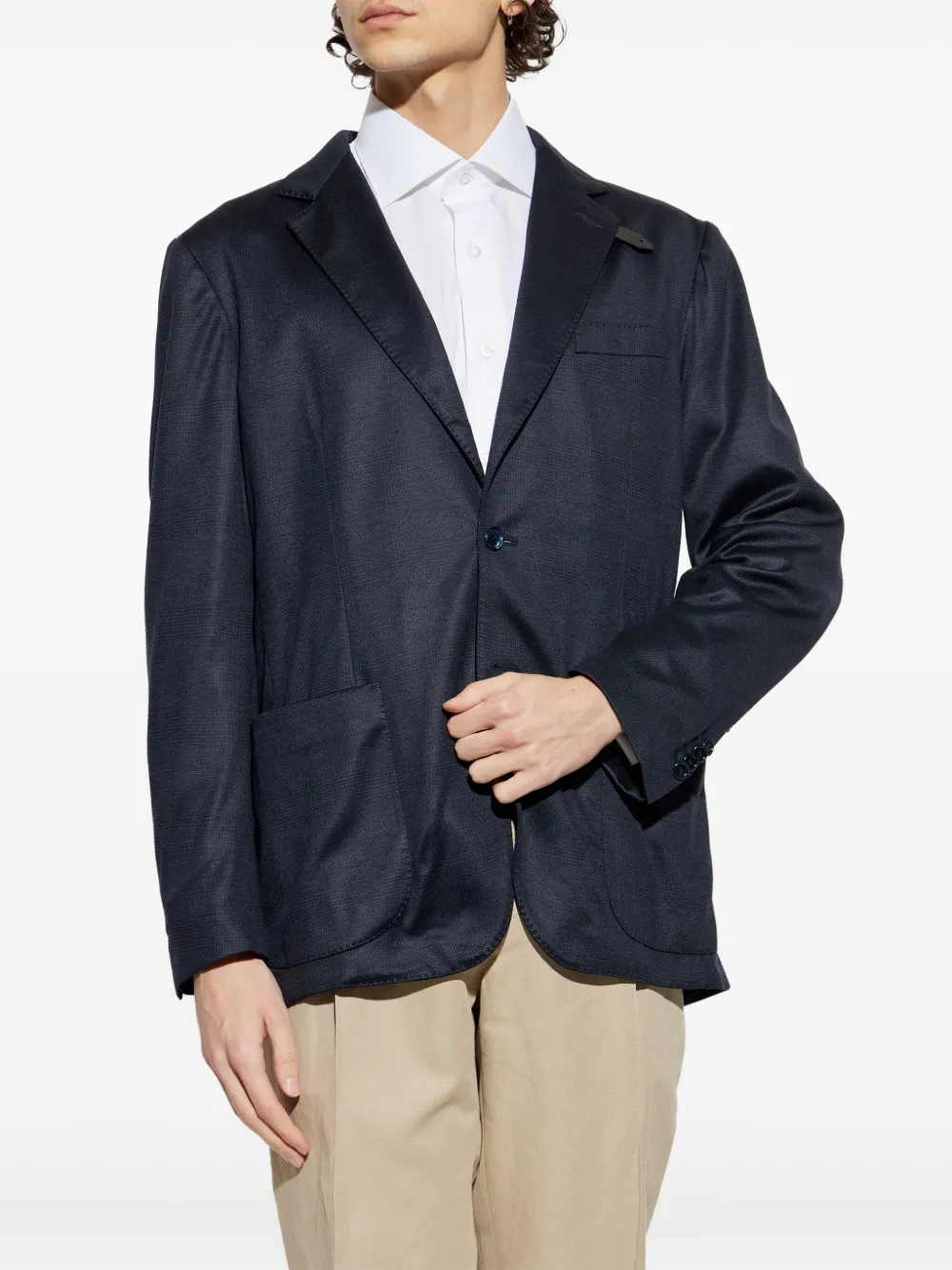 Brioni Wollen blazer Blauw
