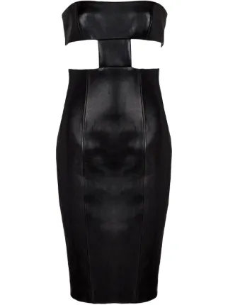 chinese dress ladies Balmain Embellished Leather Mini Dress
