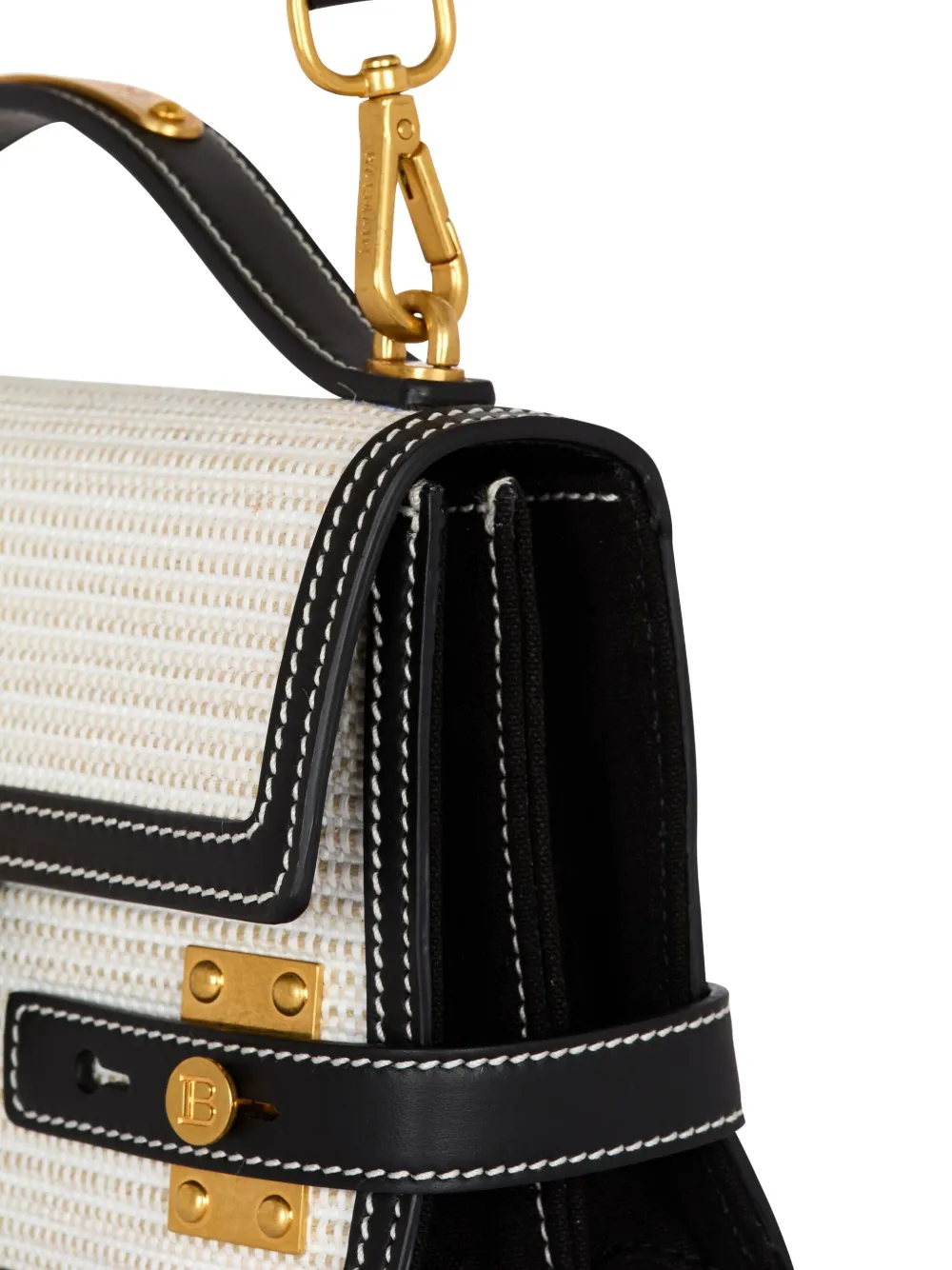 Balmain Raffia B-Buzz schoudertas Beige
