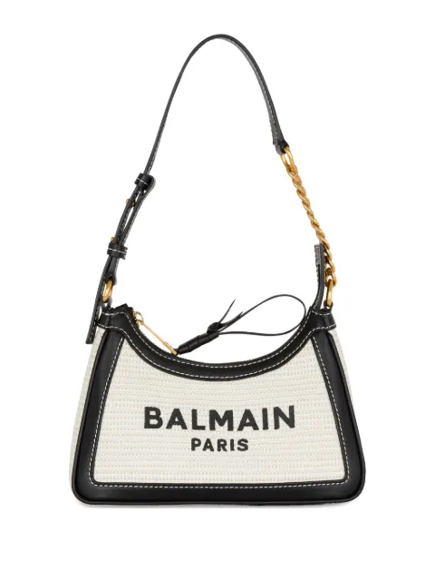 Balmain Raffia B-Army shoulder bag