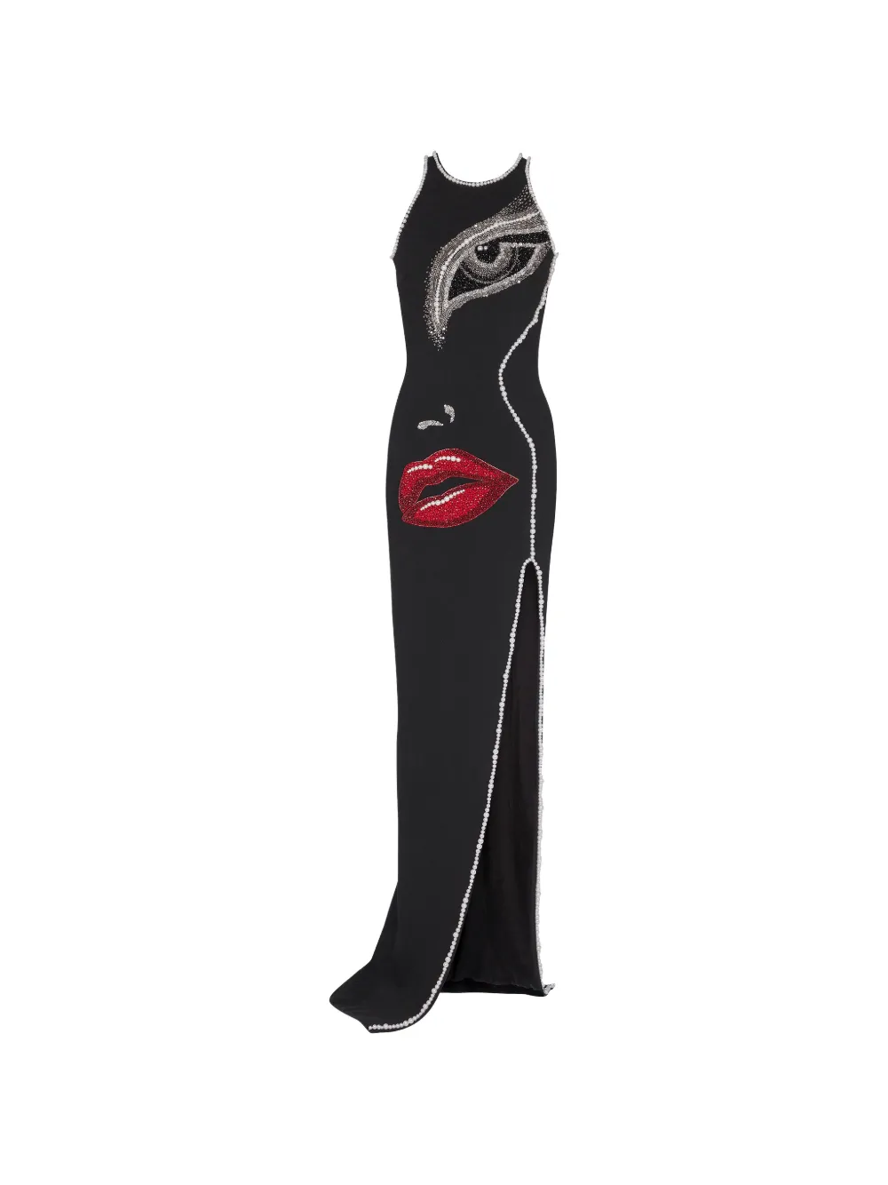 Balmain Maxi-jurk met geborduurd patroon Zwart