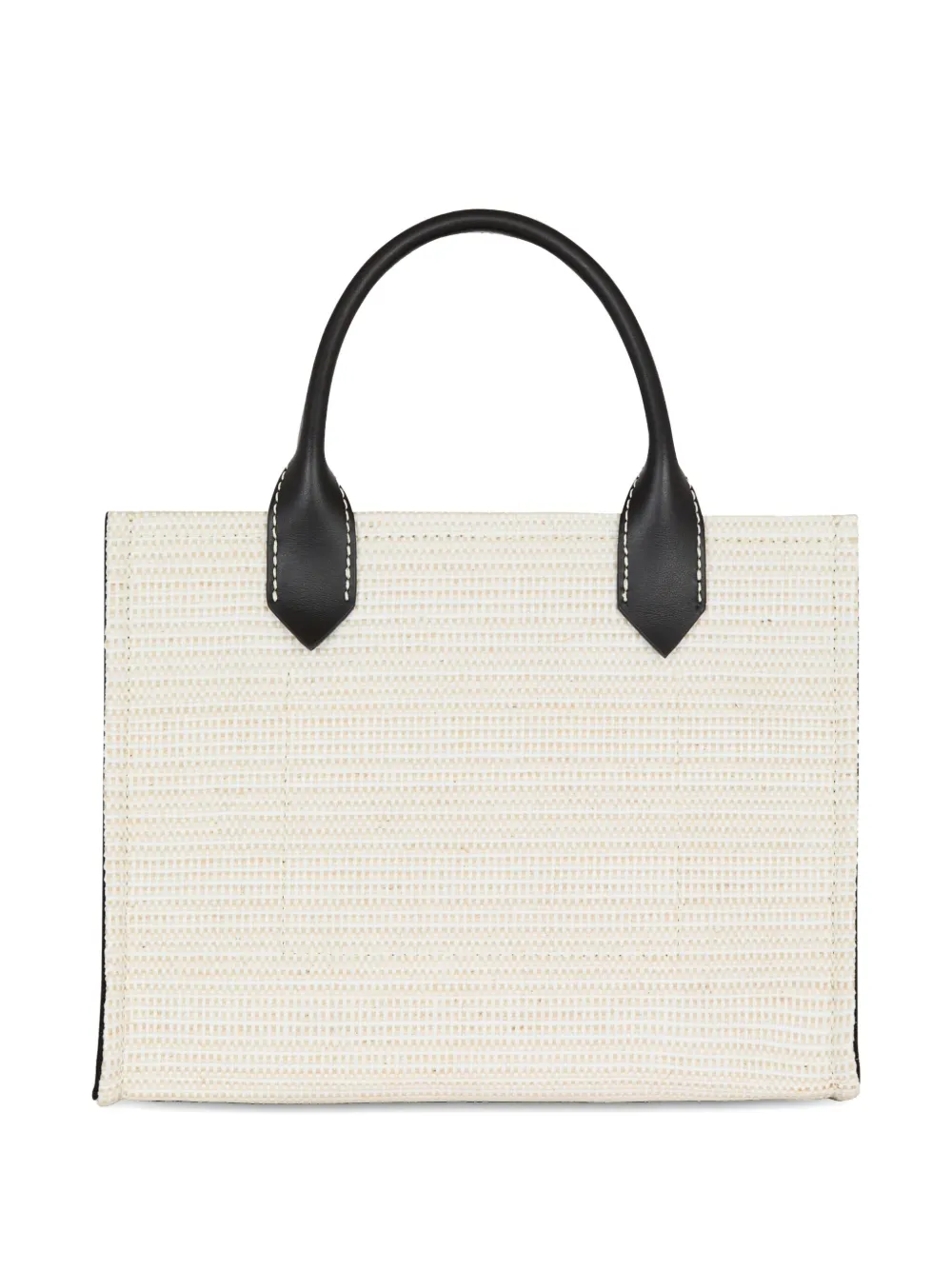Balmain B-army Medium Shopper Tote Bag In Raffia And Leather In 灰色