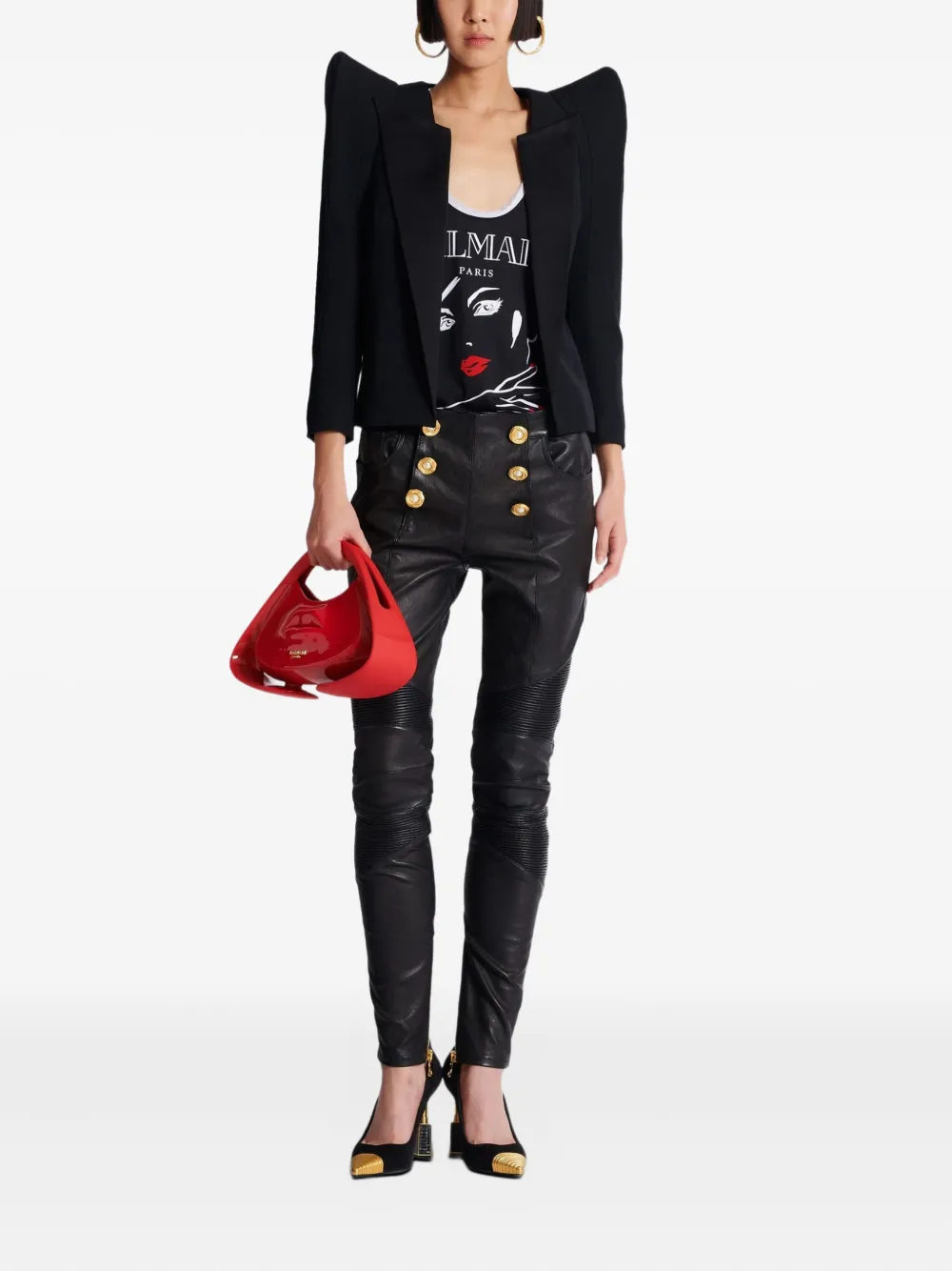 Balmain Tanktop met grafische print Zwart