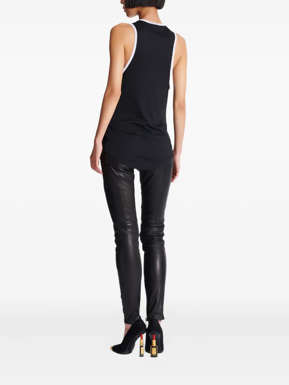 Balmain Tanktop met grafische print Zwart