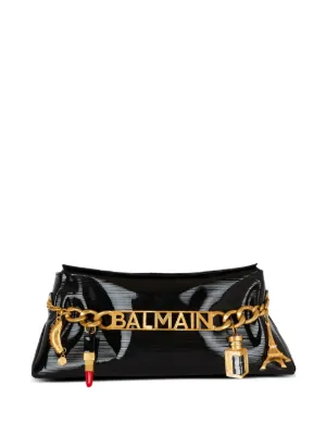 クラッチバッグ BALMAIN EN1LE596LAVE Clutches Bags.. Black Balmain Black Logo Pouch Clutch – Addicted to Handbags