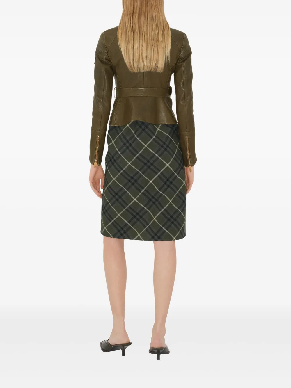 Burberry Leren jack Groen