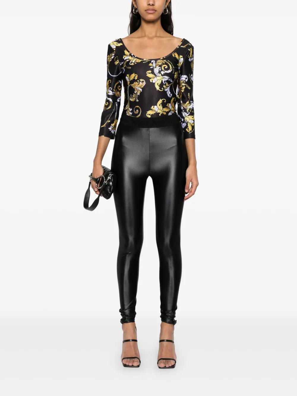 Versace Jeans Couture Legging met logo - Zwart