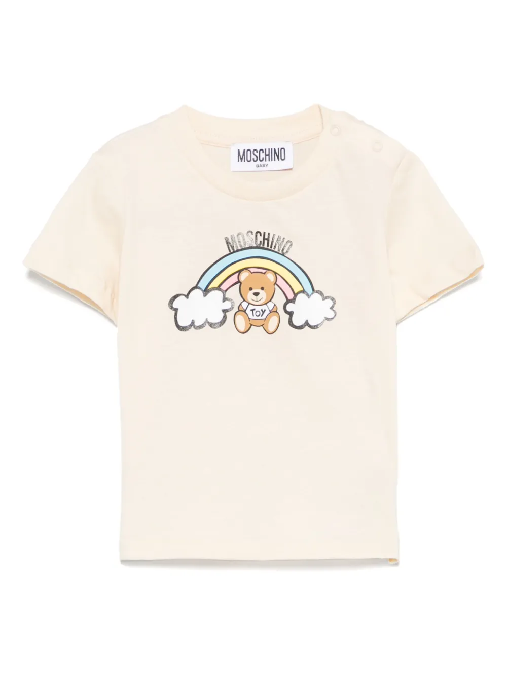 Moschino Kids T-shirt met teddybeerprint Beige