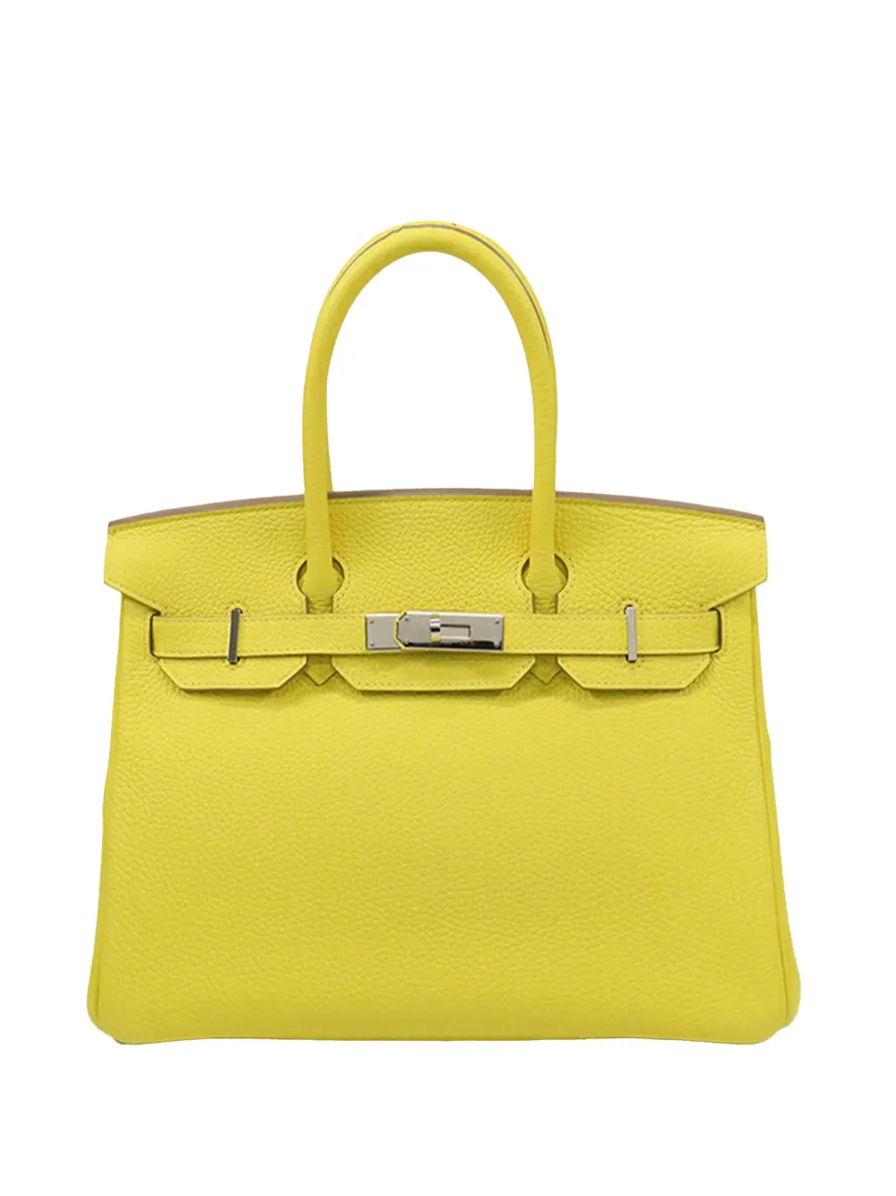 Hermès Pre-Owned 2022 クレマンス バーキン ルトゥルネ 30 ハンドバッグ - イエロー Hermès Pre-Owned 2022 クレマンス バーキン ルトゥルネ 30 ハンドバッグ - イエロー