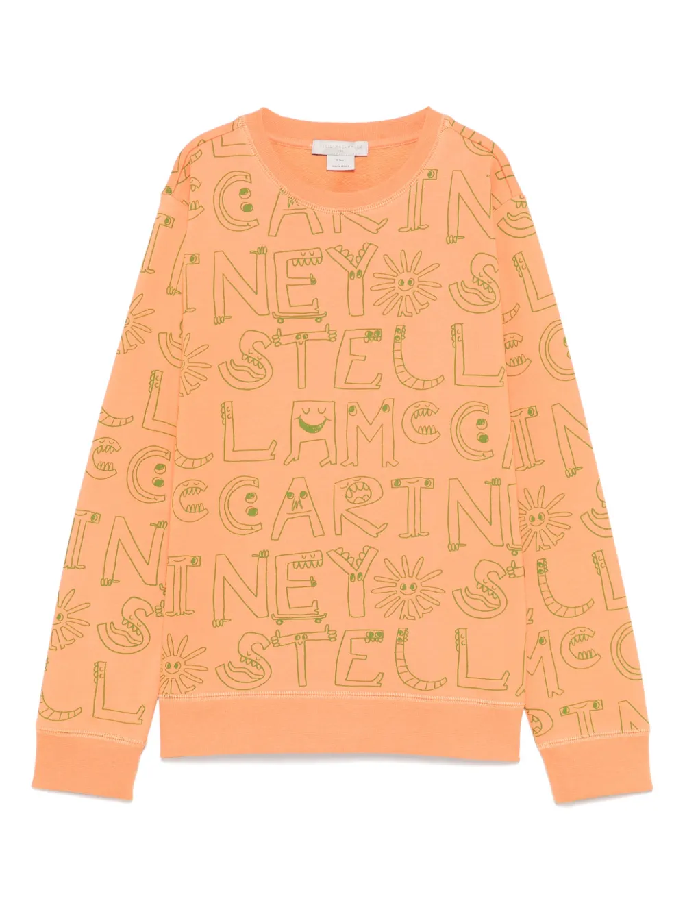 Stella McCartney Kids Sweater met logoprint Oranje