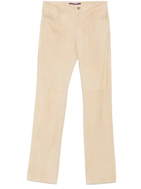 Ralph Lauren Collection suede straight trousers