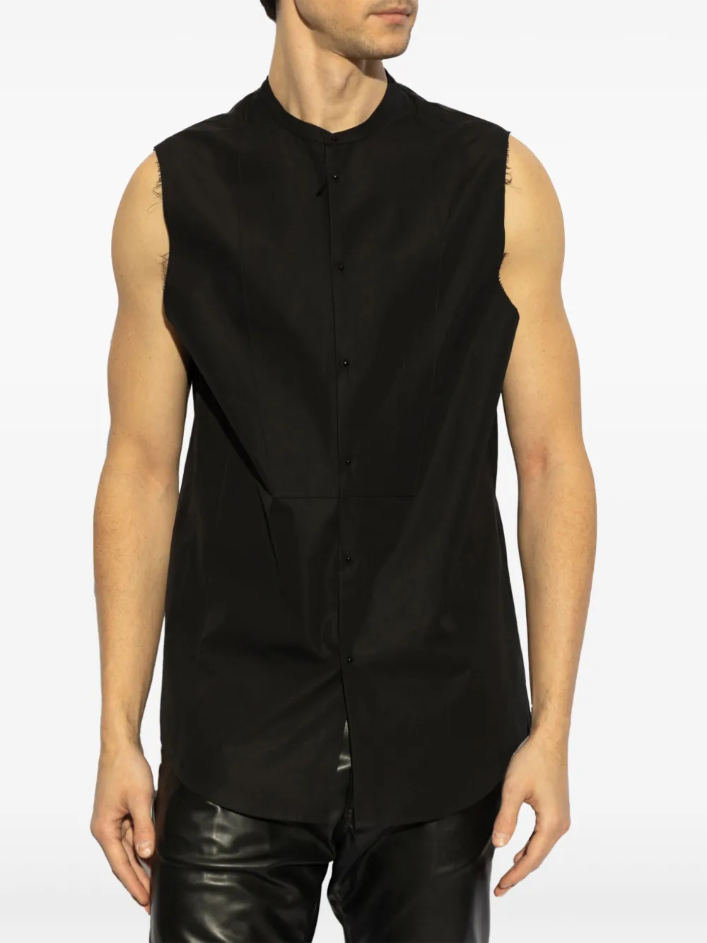 DSQUARED2 Katoenen mouwloze overhemd Zwart