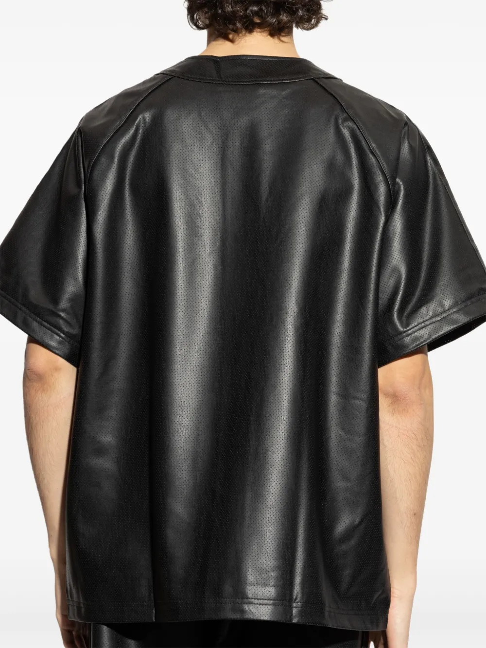 adidas Overhemd van imitatieleer Zwart