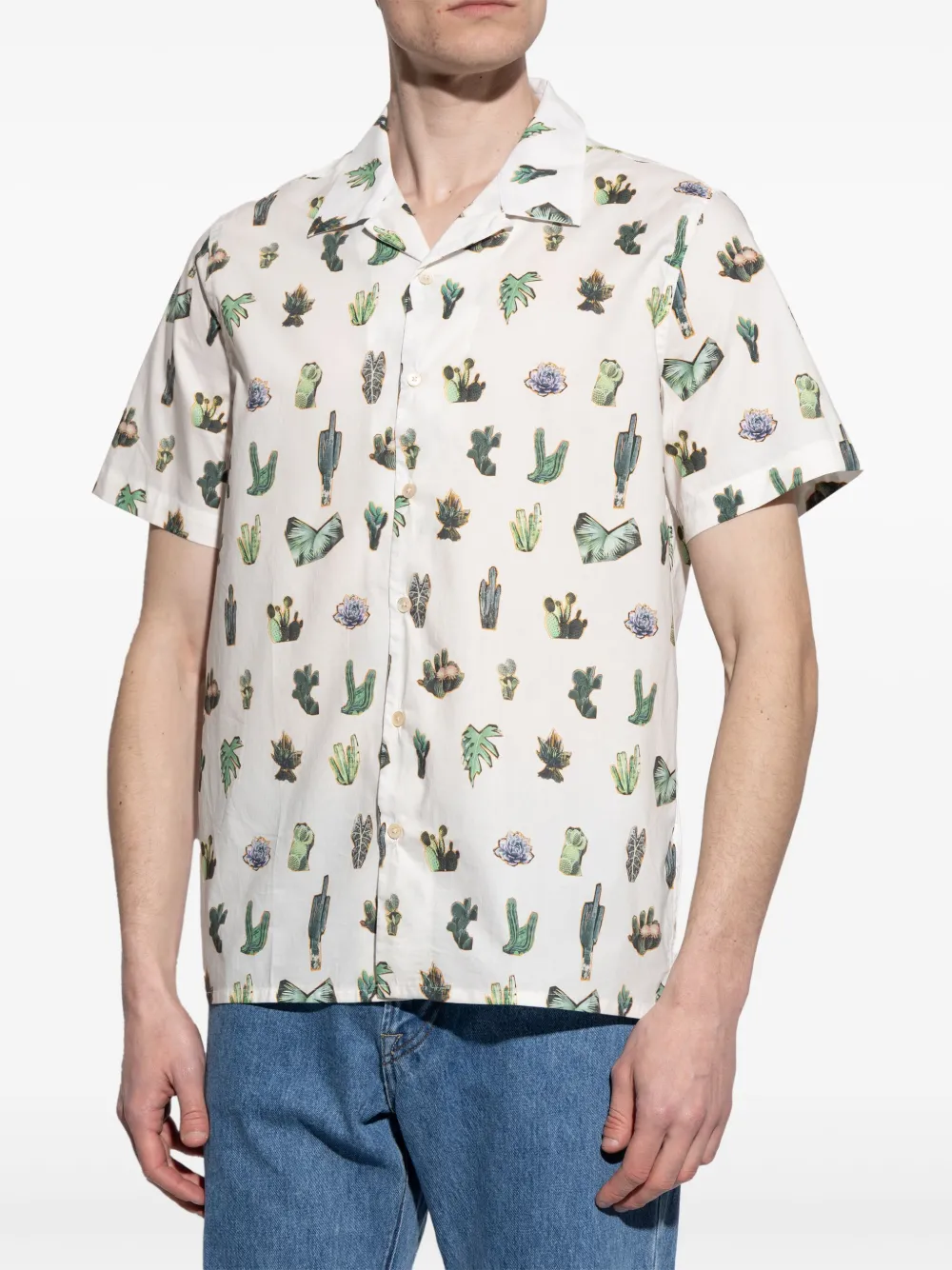 PS Paul Smith Overhemd met bloemenprint Wit
