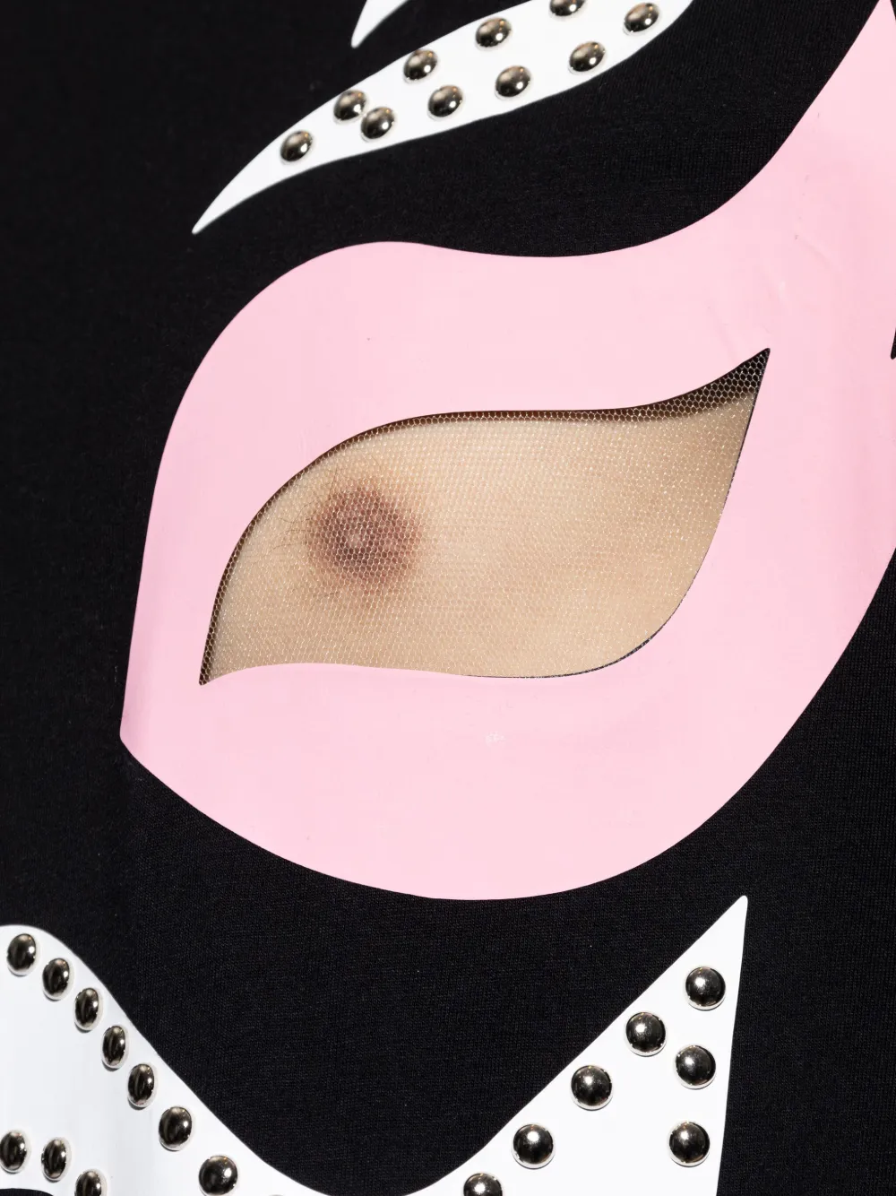 DSQUARED2 Doorzichtig uitgesneden T-shirt Zwart