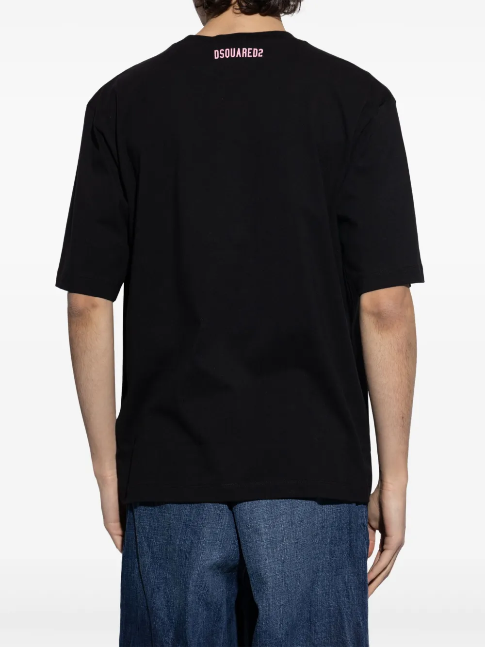 DSQUARED2 Doorzichtig uitgesneden T-shirt Zwart