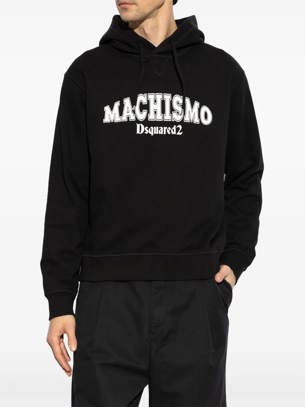 DSQUARED2 Hoodie met logoprint Zwart