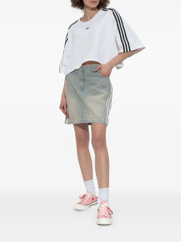 【ADIDAS】ADILENIUM 3 2-in-1 Denim Skirt - Light Denim / J adidas Adilenium Season 3 Two-In-One Denim Skirt | REVERSIBLE