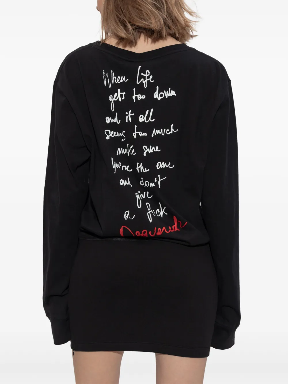 DSQUARED2 Jurk met logoprint Zwart