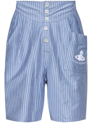 【VIVIENNE WESTWOOD】Romario Bermuda Shorts /  Blue Romario Bermuda Shorts in VW-GRID-BLUE | Vivienne Westwood®