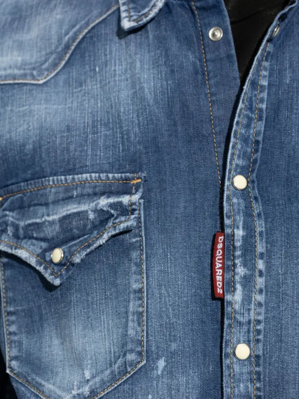 DSQUARED2 デニムシャツ | ブルー | FARFETCH JP