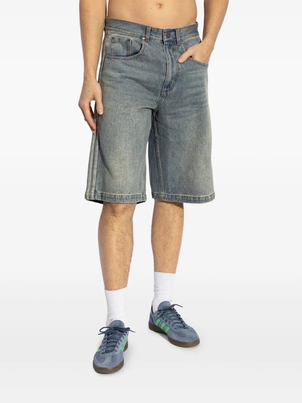 adidas Shorts met wijde pijpen Blauw