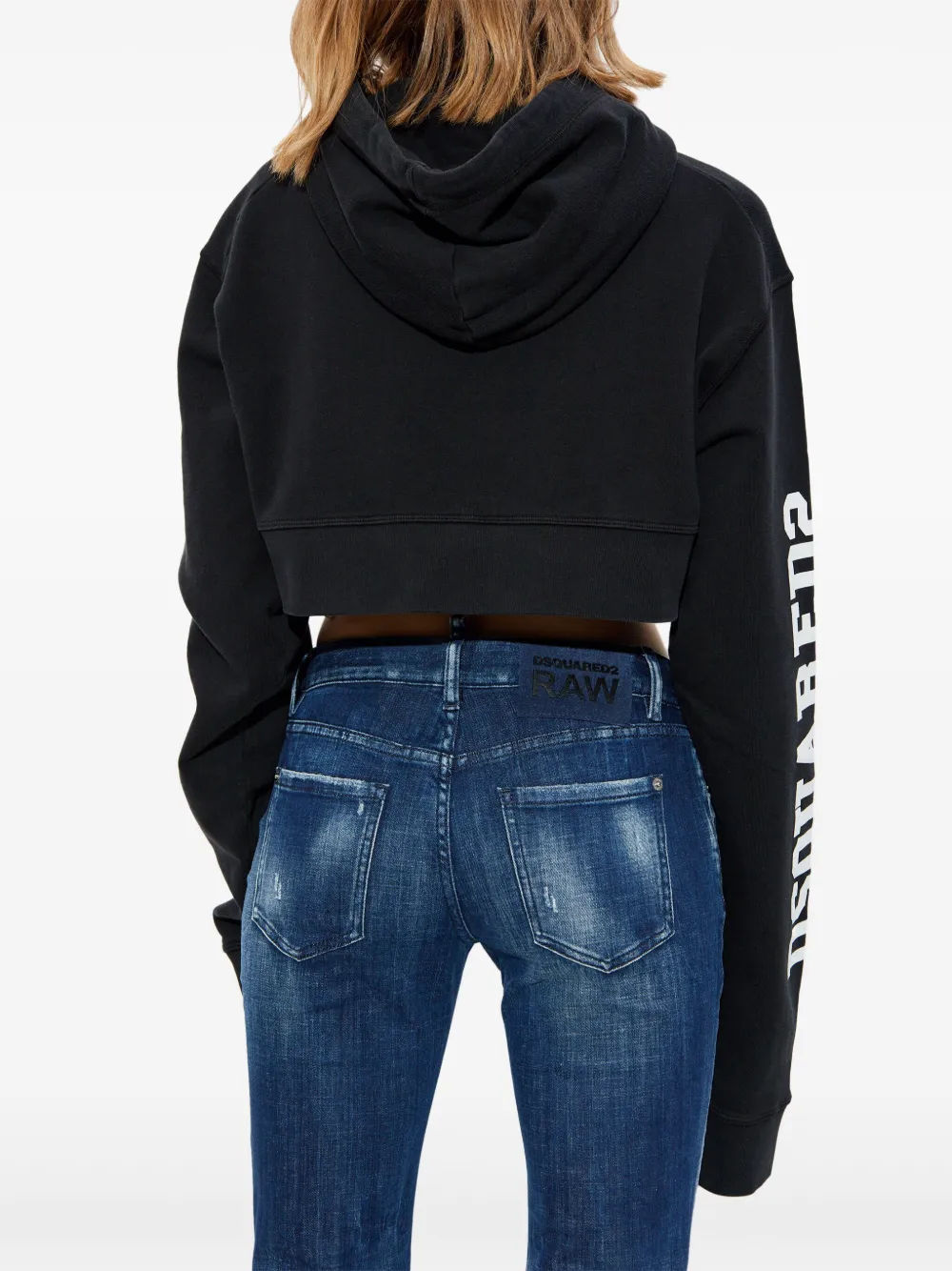 DSQUARED2 Hoodie met logoprint Zwart