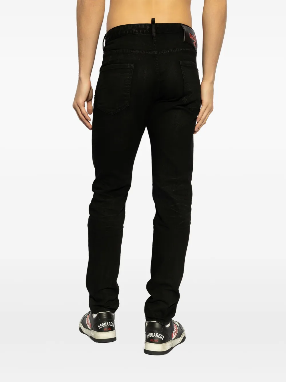 DSQUARED2 Jeans met logopatch Zwart