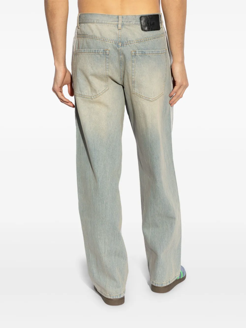 adidas Straight jeans met drie strepen Blauw