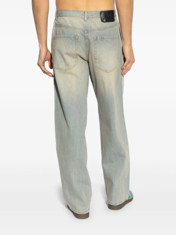 Adidas 3-Stripes straight-leg Jeans | Blue | FARFETCH