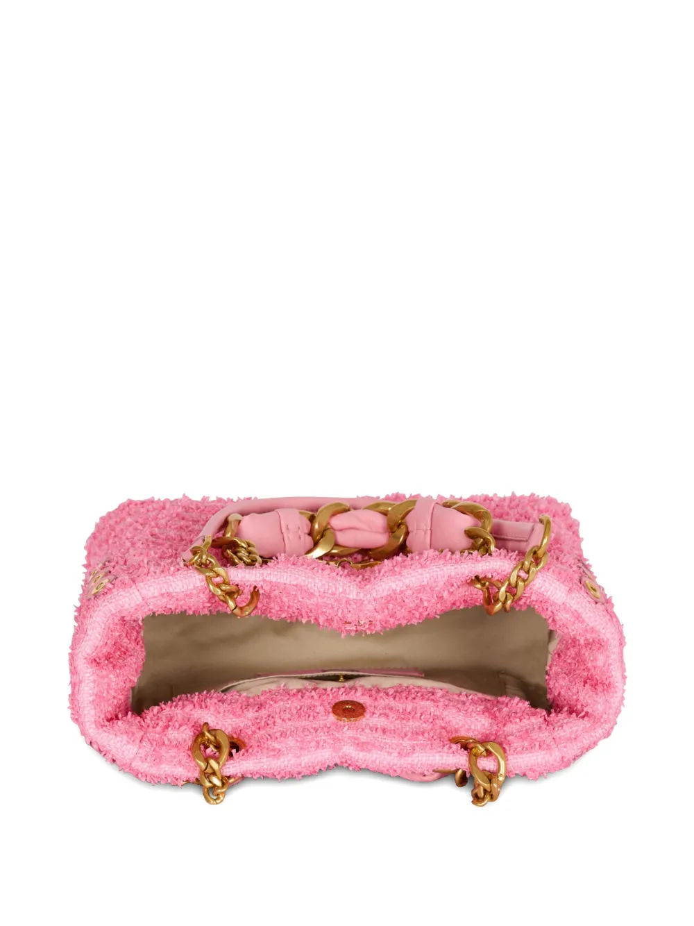 Balmain 1945 Soft Tweed Shoulder Bag | Pink | FARFETCH