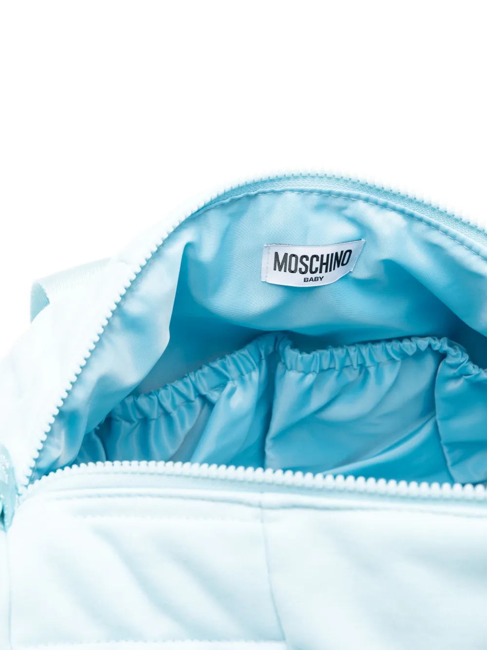 Moschino Kids Luiertas met logopatch Blauw