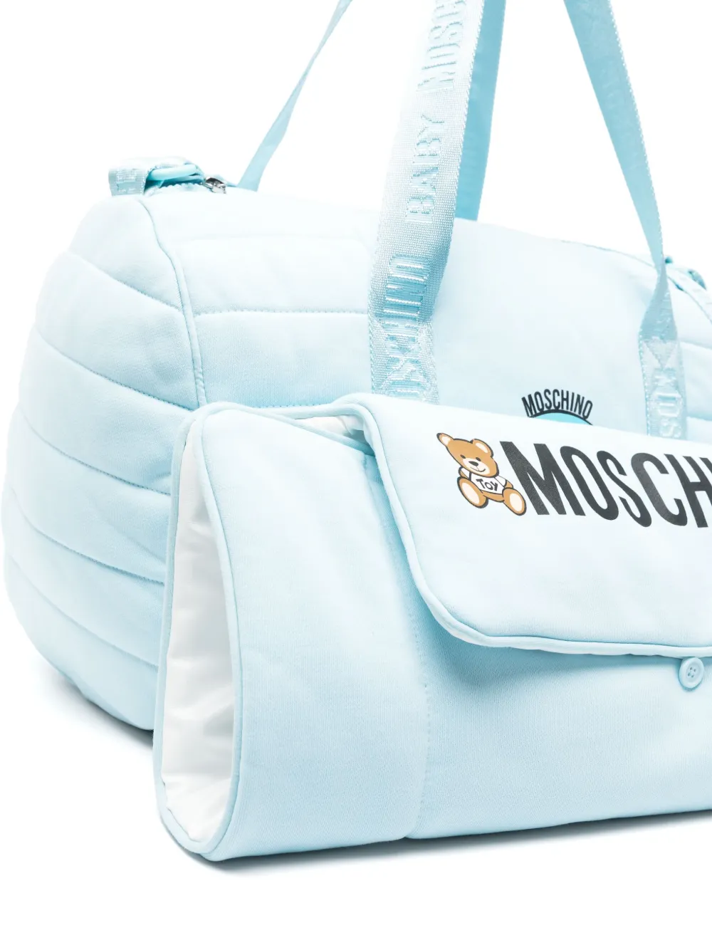 Moschino Kids Luiertas met logopatch Blauw