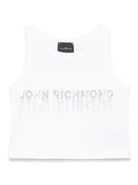 John Richmond Junior rhinestone-logo tank top