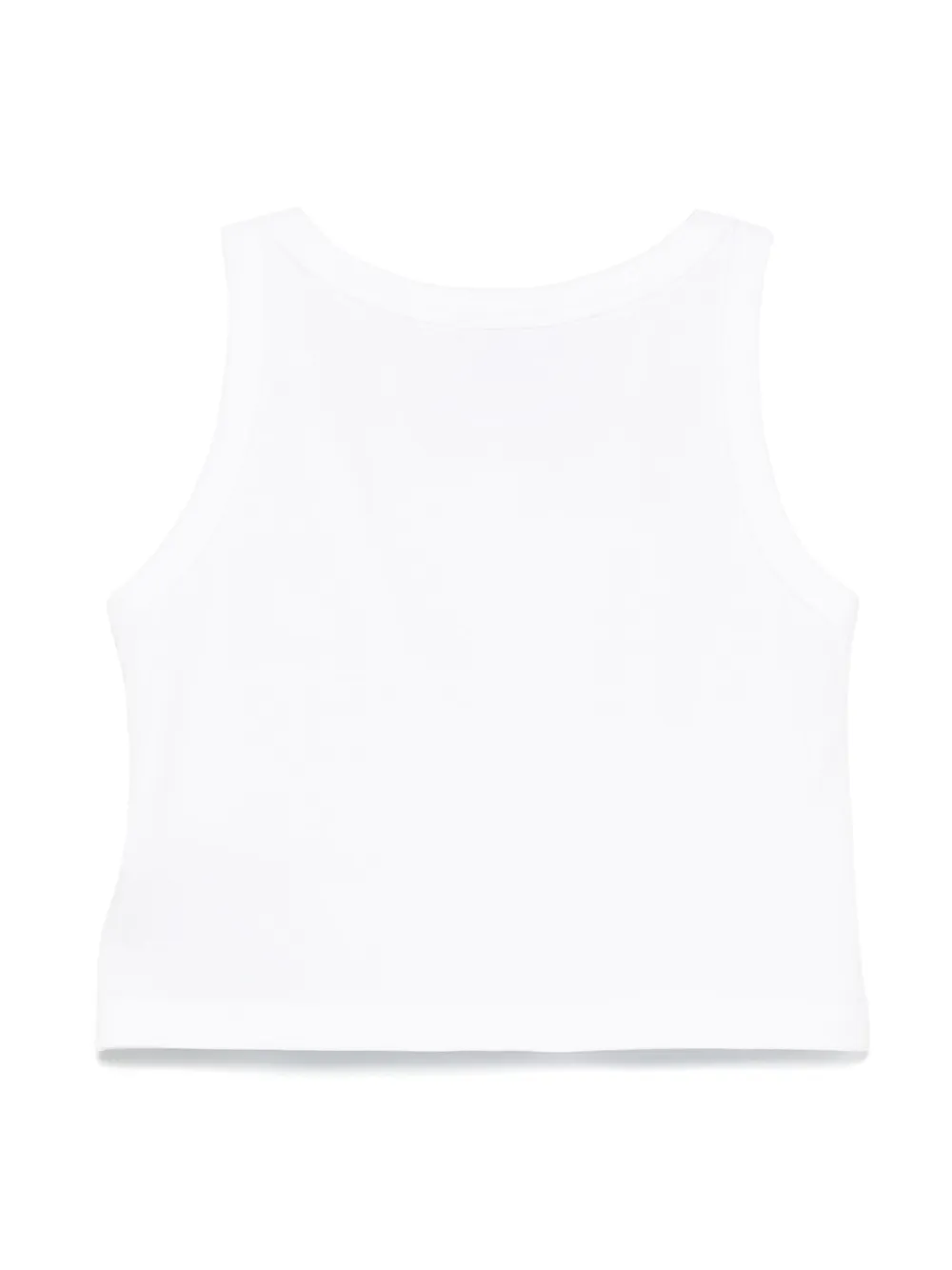 John Richmond Junior rhinestone-logo tank top - Wit