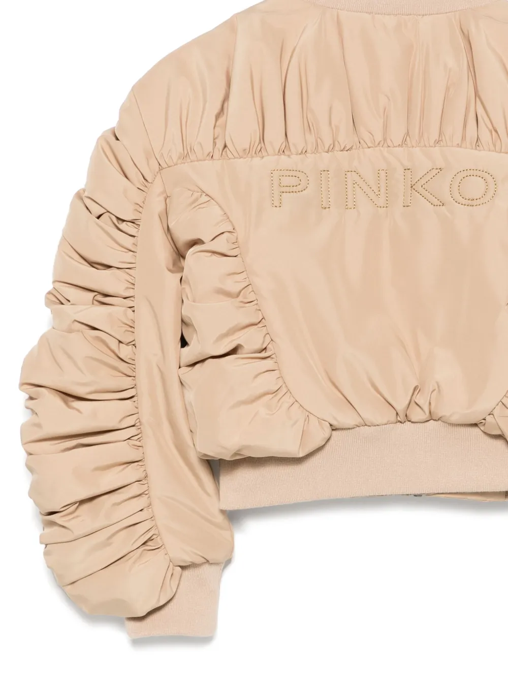 Pinko Kids Bomberjack met ruches Beige