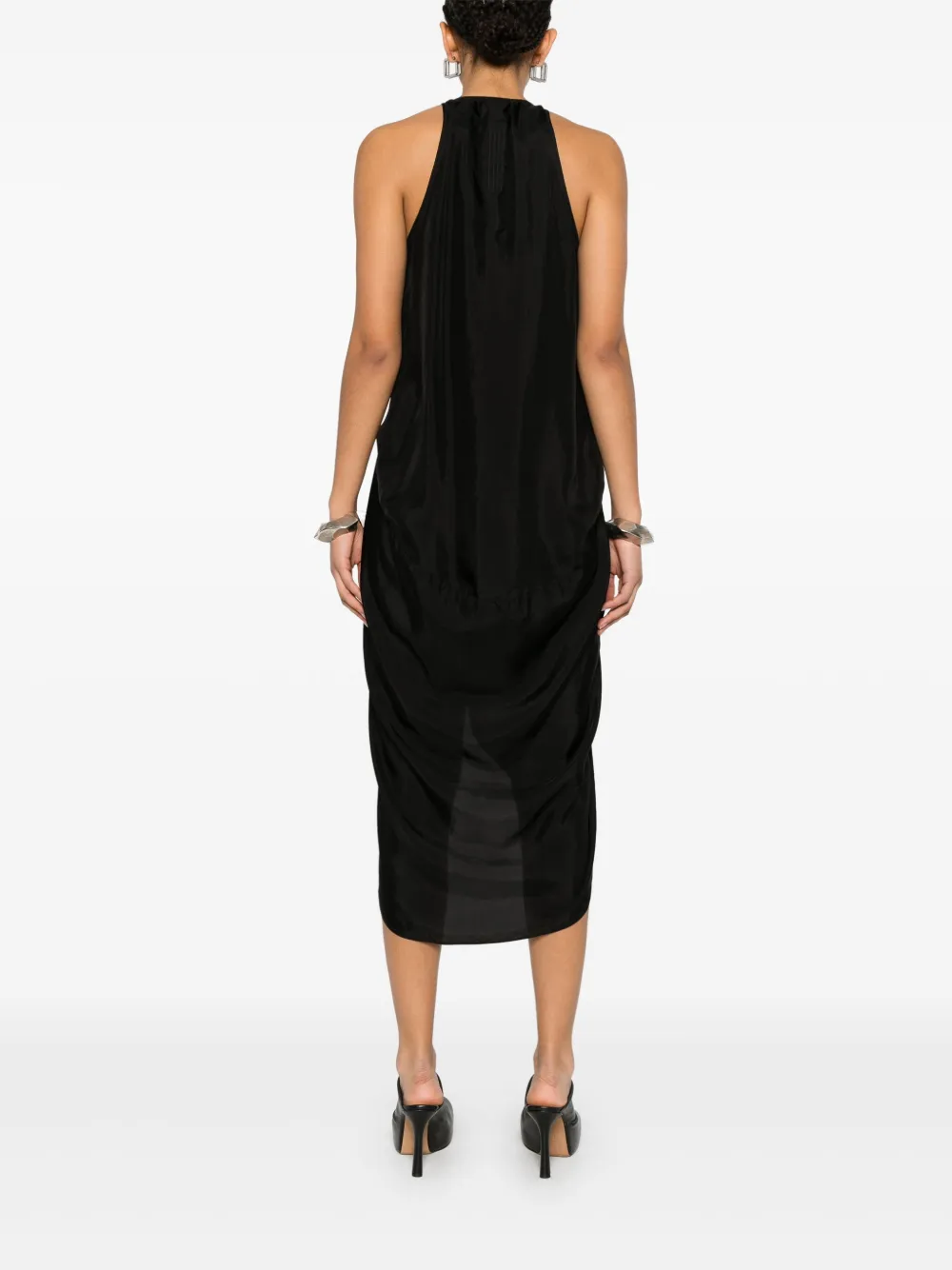 Rick Owens Kite midi-jurk Zwart