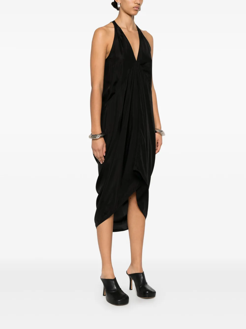 Rick Owens Kite midi-jurk Zwart