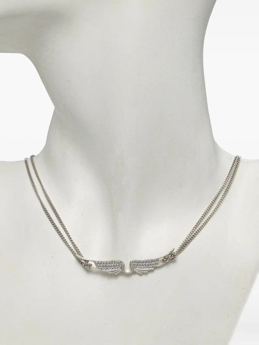 Zadig & Voltaire Crystal-wing Necklace In Metallic